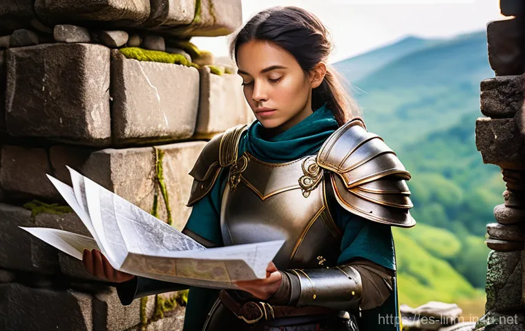 리니지M 인벤토리 최적화 - **Prompt 1:** A young, determined female adventurer, dressed in practical, layered fantasy leather a...