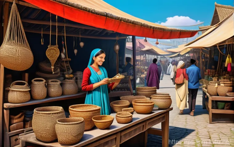 리니지M 인벤토리 최적화 - **Prompt 2:** A male character, appearing to be a skilled artisan or crafter, sits comfortably at a ...