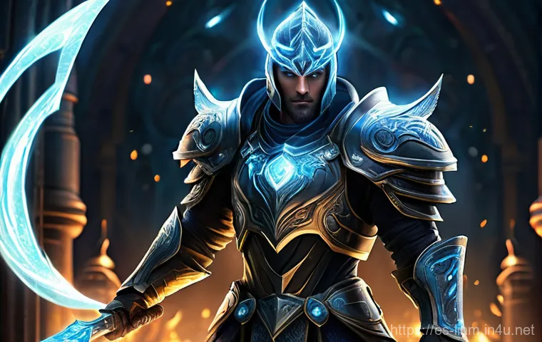 리니지M 이벤트 캐릭터 활용 - **Prompt:** A dynamic, powerful fantasy hero, clearly an "Event Character," in a dramatic pose. The ...