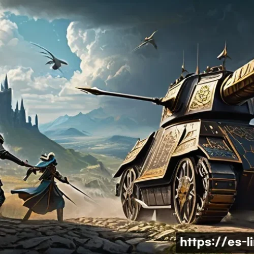 리니지M 필드 전쟁 준비 - A dynamic battlefield scene from a fantasy MMORPG like LineageM, featuring a coordinated clan in com...